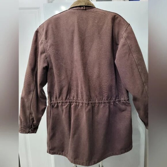 Vintage 90s Carhartt Mocha Brown Blanket-Lined Washed Duck Parka | Men’s M - Picture 2 of 16